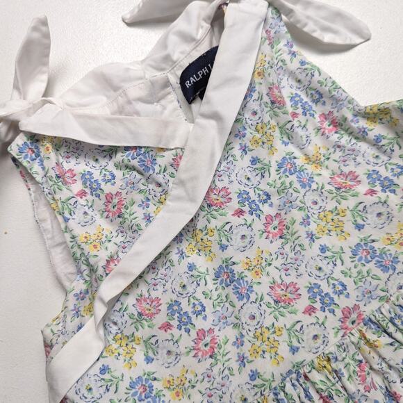 Ralph Lauren Dress Girls Size 24m Blue Floral Sundress - Picture 2 of 5